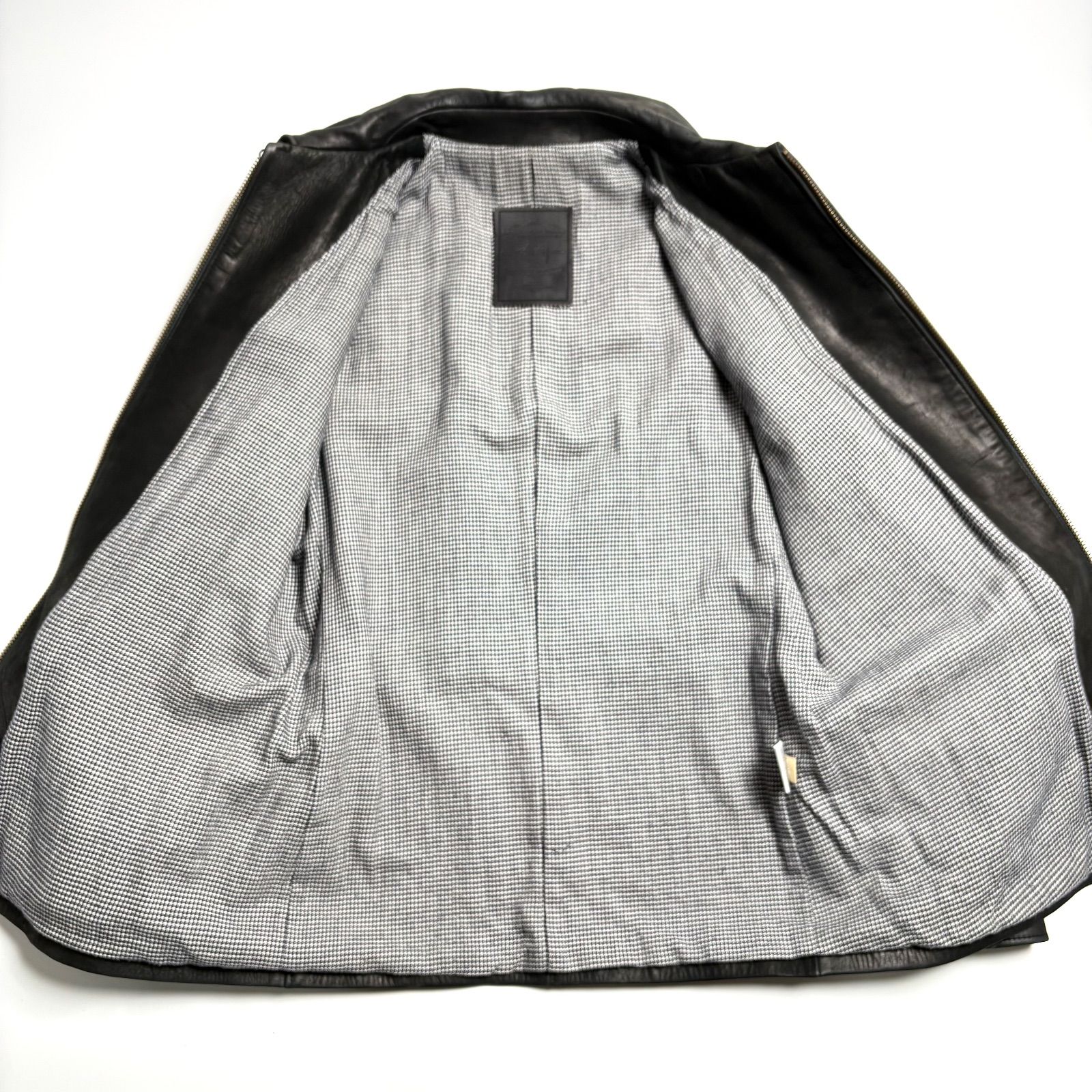 牛革】STUSSY x PRANKSTER ASSOCIATES レザージャケット 黒 XL カー