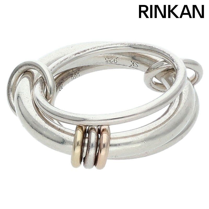 スピネリキルコリン 3連シルバーゴールドコンビリング メンズ 18号 ※12