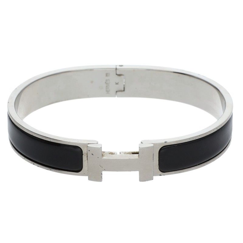 エルメス クリッククラックPM K刻印 Hバックルシルバーブレスレット