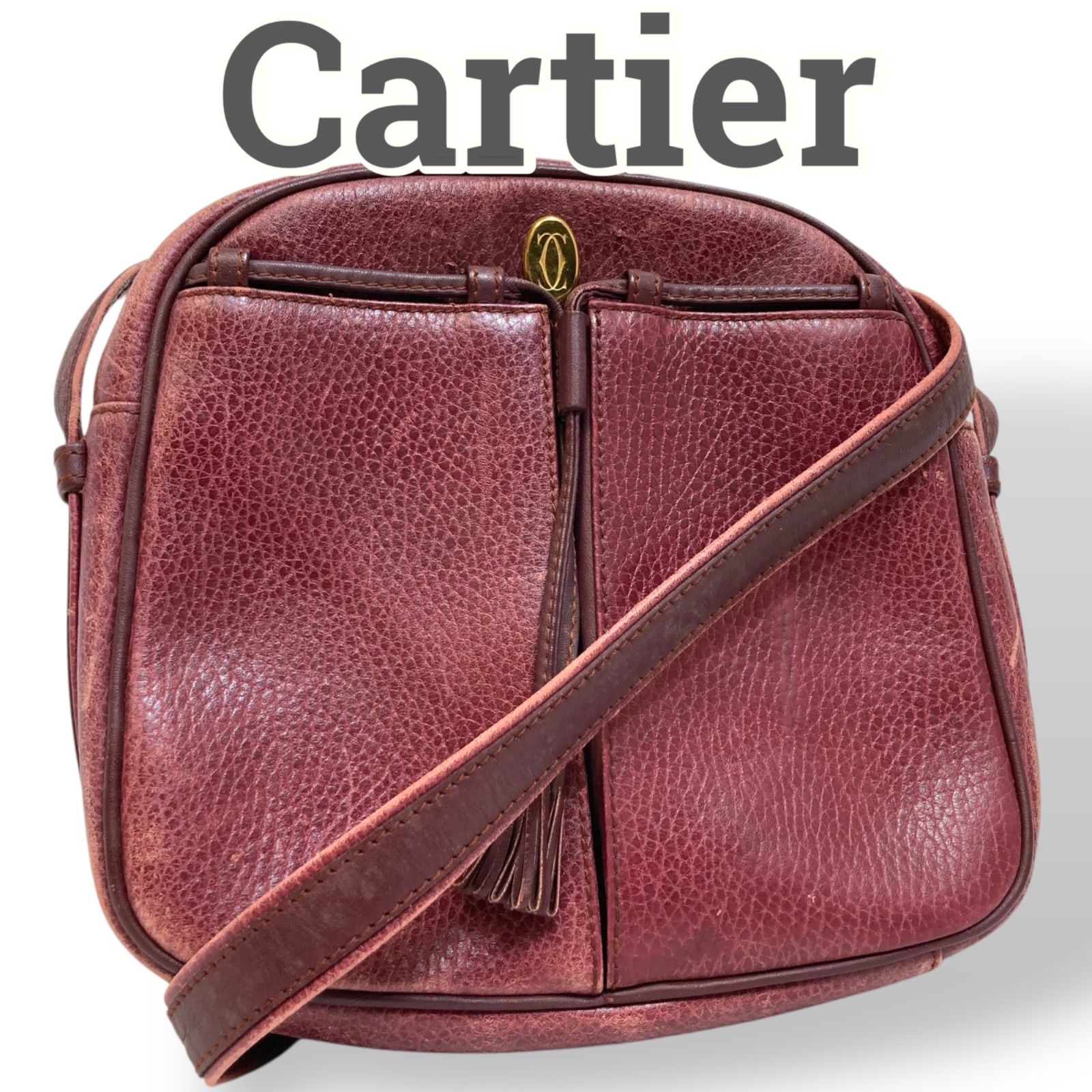 Cartier カルティエ ショルダーバッグ 斜め掛け クロスボディ レザー
