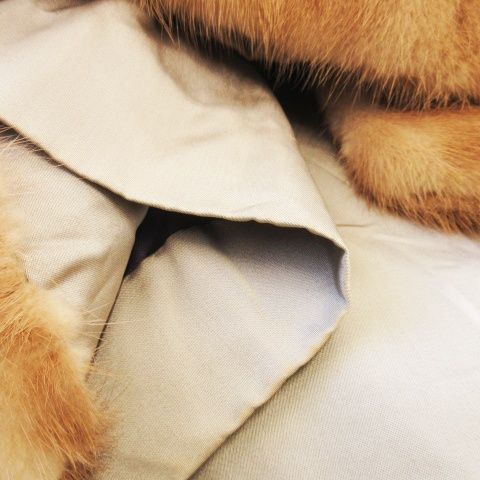 【中古】North Pole ファーコート ミンク 毛皮 ミドル丈 ライトブラウン /CK5 ■GY11 レディース North Pole ファーコート ミンク 毛皮 ミドル丈 ライトブラウン /CK5