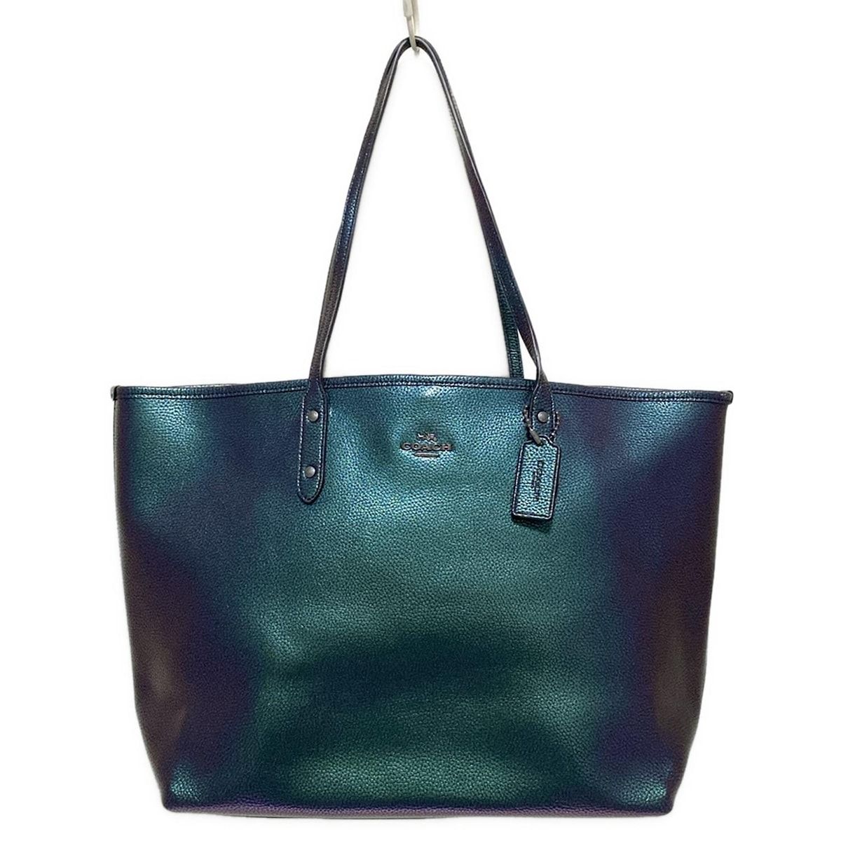 COACH(コーチ) トートバッグ - F22550 ダークグリーン×パープル レザー 