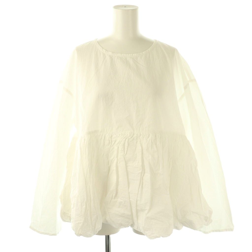 【中古】ヴェリテクール Veritecoeur バルーンプルオーバー カットソー 長袖 F ホワイト VC-2781 /HK ■OS ■SH ヴェリテクール Veritecoeur バルーンプルオーバー カットソー 長袖 F