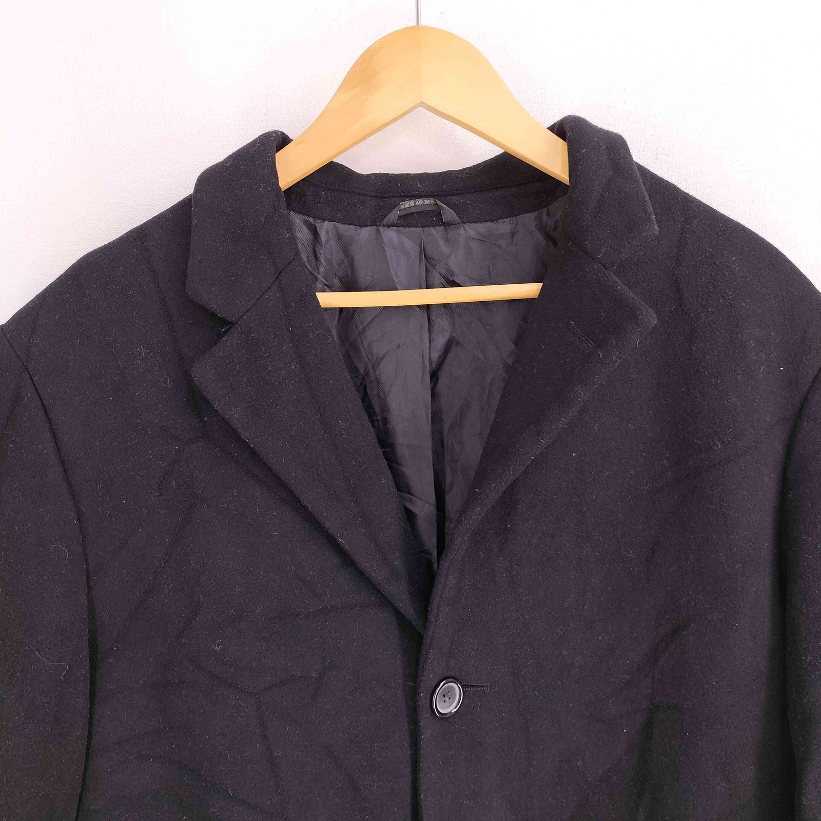 ユーズドフルギ USED古着 カシミア混 ウールナイロン チェスターコート