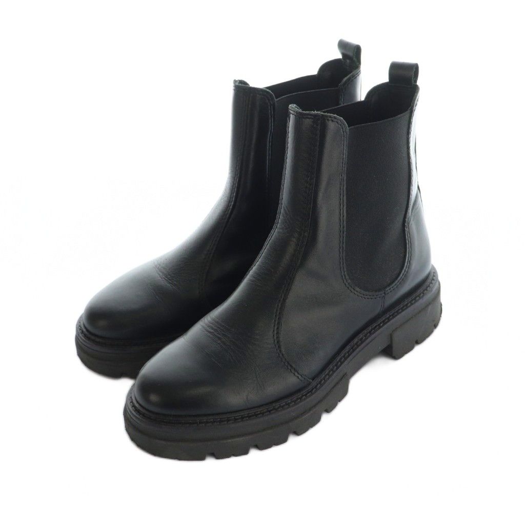 【ENESS/エネス】サイドゴアブーツ37　超美品 エネス ENESS サイドゴアブーツ ショートブーツ 37 23.5cm 黒 ブラック