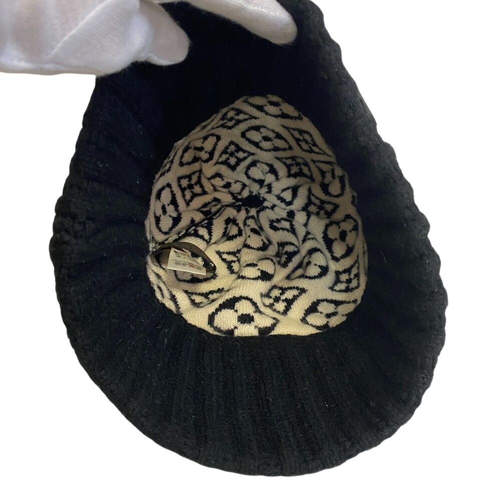 LOUIS VUITTON ルイヴィトン M71950 ニット帽 ニットキャップ ブラック 