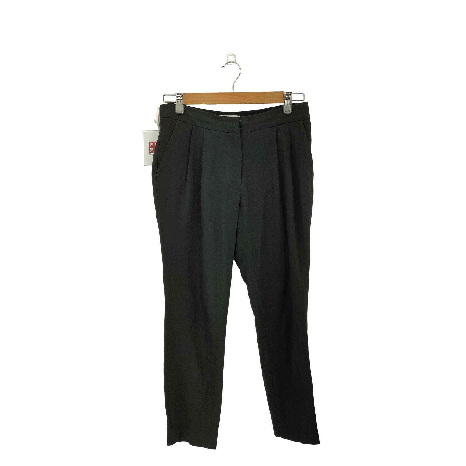 エンフォルド ENFOLD ブラック センタープレス テーパード パンツ