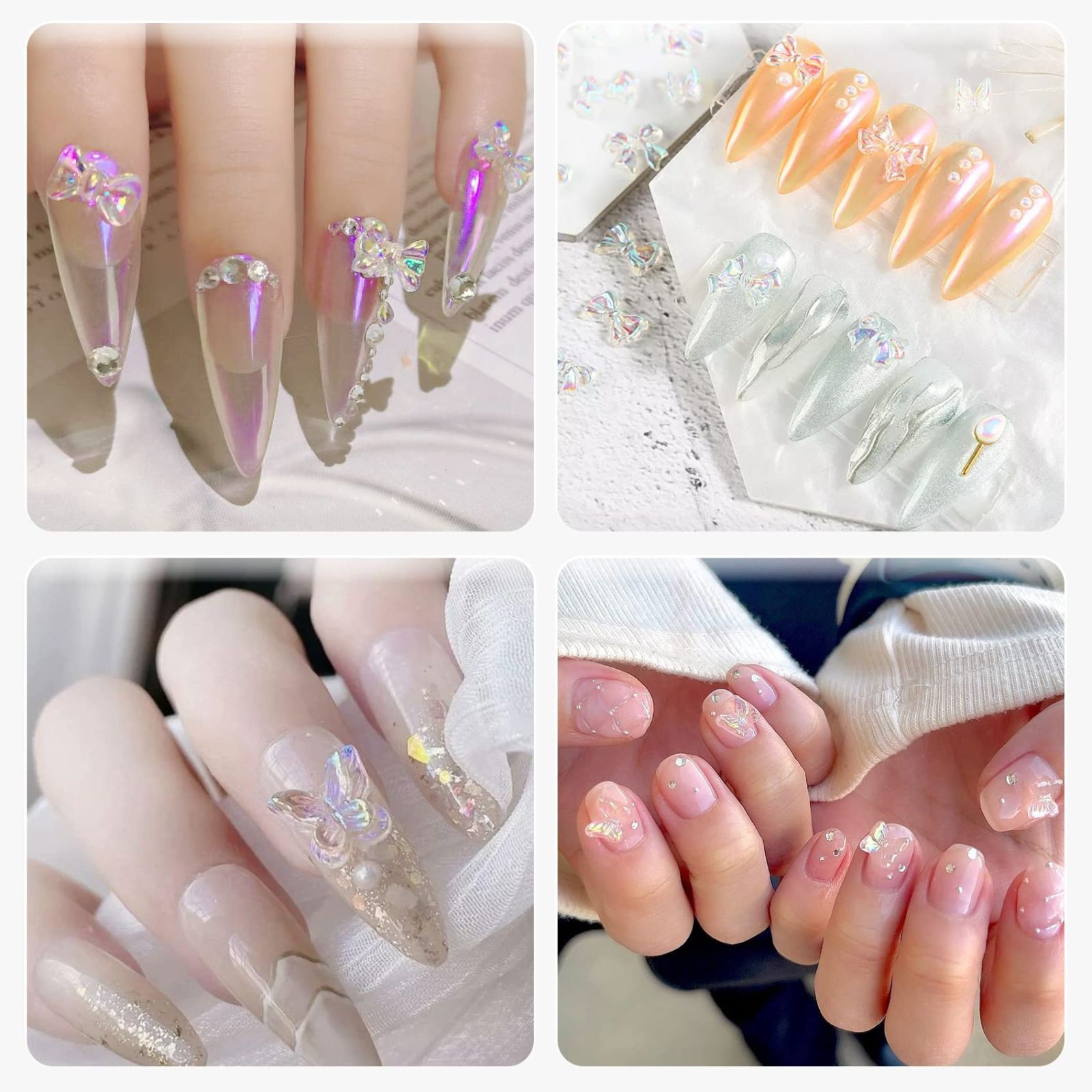 Annhua ネイルパーツセット 3D 立体 デコパーツ ネイルアート オーロラ