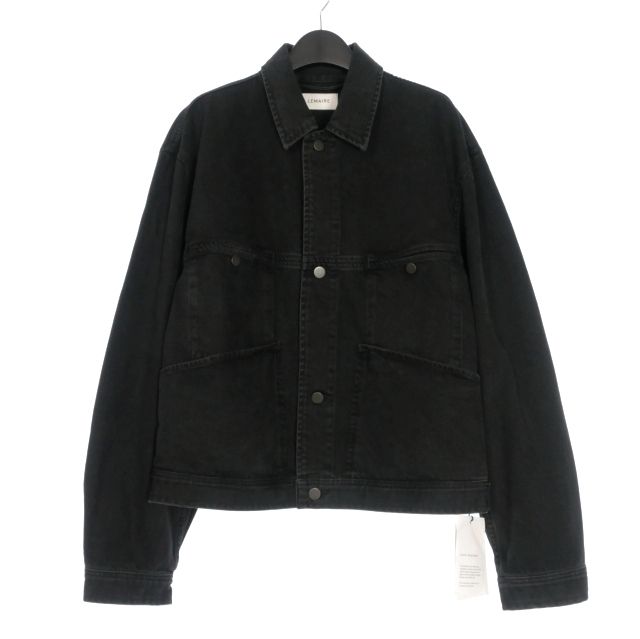 LEMAIRE(ルメール) 24SS 4 BLACKデニムジャケット ルメール LEMAIRE 4POCKETS BLOUSON BLEACHED BLACK デニムジャケット
