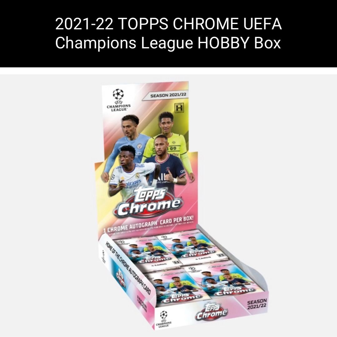 topps box 2021 未開封 新品未開封 1Box】2021-22 TOPPS CHROME UEFA Champions League HOBBY