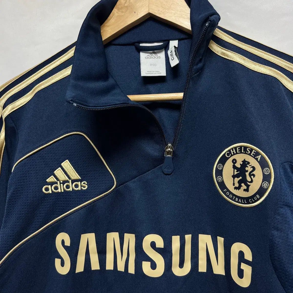 正規品/90 アディダス チェルシーFC 12-13 ネイビー GOLD トレーナー