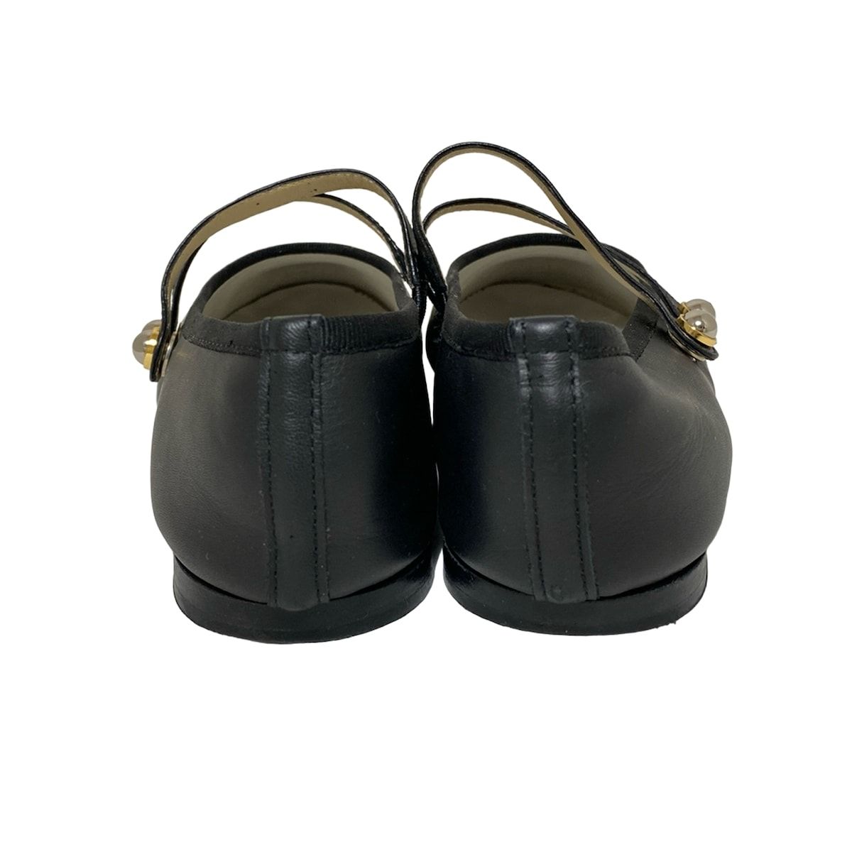 repetto(レペット) フラットシューズ 38 レディース - 黒 ダブル