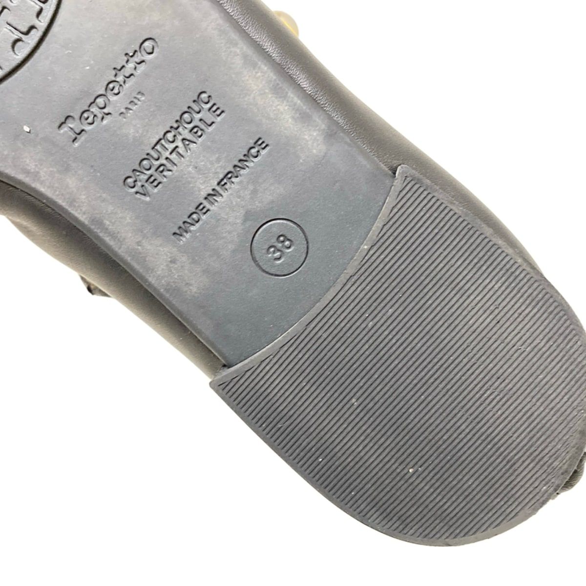 repetto(レペット) フラットシューズ 38 レディース - 黒 ダブル