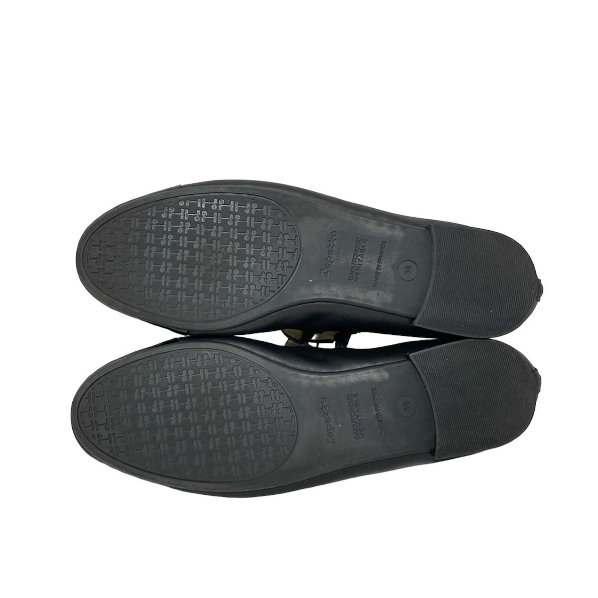 repetto(レペット) フラットシューズ 38 レディース - 黒 ダブル
