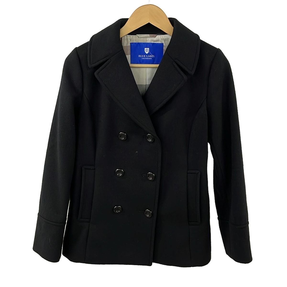 【美品】BLUE LABEL CRESTBRIDGE Pコート 38 BLUE LABEL CRESTBRIDGE(ブルーレーベルクレストブリッジ) Pコート