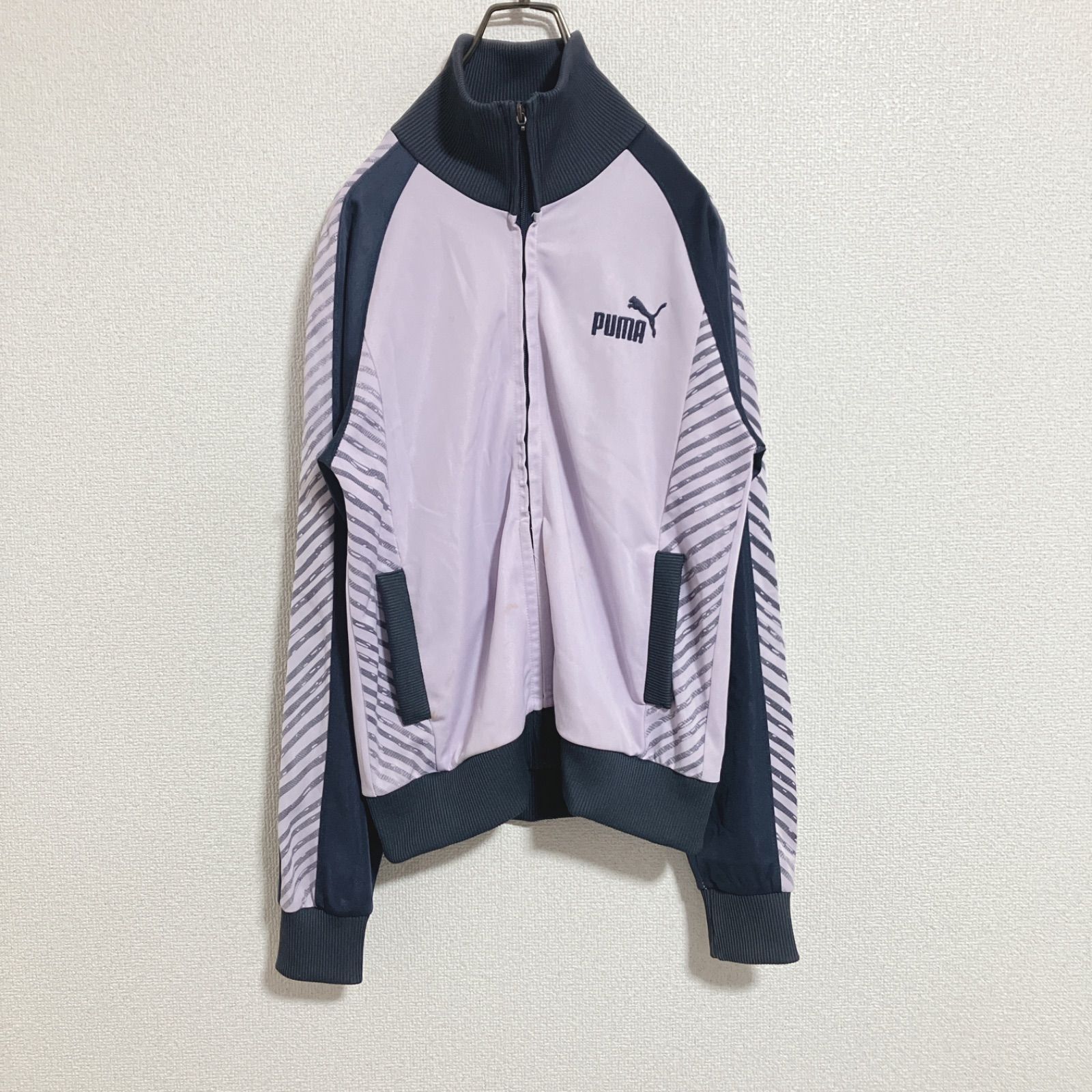 稀少】90s puma プーマ ジャージトラックジャケット バック刺繍 紫 S