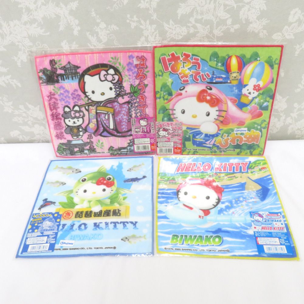 HELLO KITTY プチタオル 11枚セット ご当地キティ タオルハンカチ ミニ