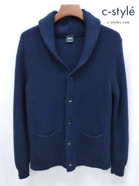 I303 [秋冬物][人気] BAFY バフィー カーディガン 46 ネイビー
