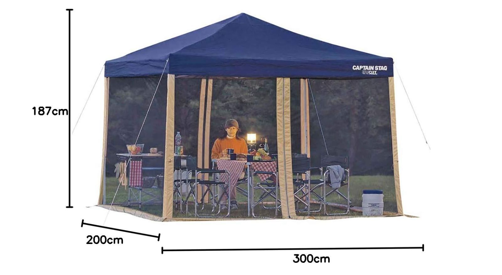 キャプテンスタッグ　キャンプ　ファミリー　テント　タープ　蚊帳　新品未使用 キャプテンスタッグ キャンプ テント・タープ用 虫よけ 蚊帳