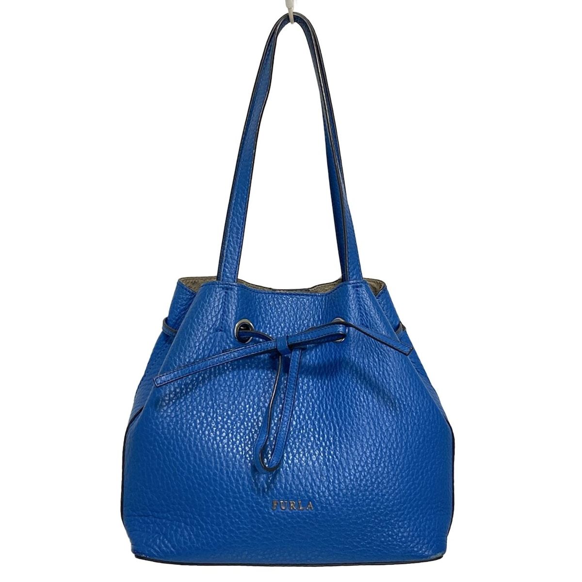レディース FURLA(フルラ) トートバッグ コスタンザ ブルー レザー
