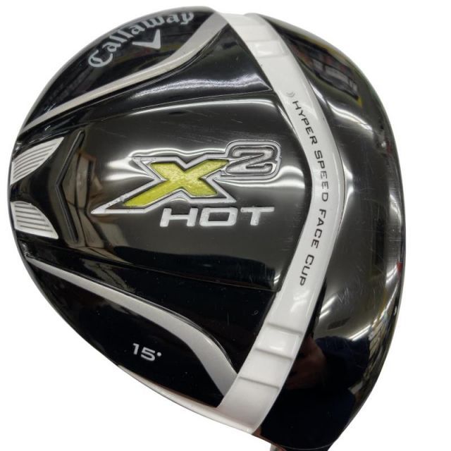 【新作登場，人気】 【中古】 キャロウェイ X2 HOT PRO 15° フェアウェイウッド FW リシャフト (フレックスその他) メンズ 男性用 右利き 右用 Cランク ゴルフクラブ フェアウェイウッド