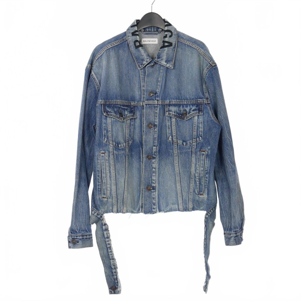 バレンシアガ BALENCIAGA ロゴカラー トラッカー デニムジャケット