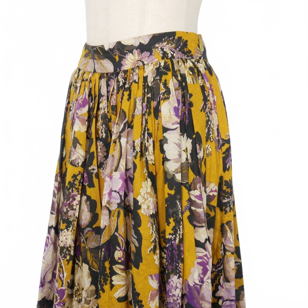 ドリスヴァンノッテンコットンプリントスカート ドリスヴァンノッテン DRIES VAN NOTEN 20SS フラワープリント