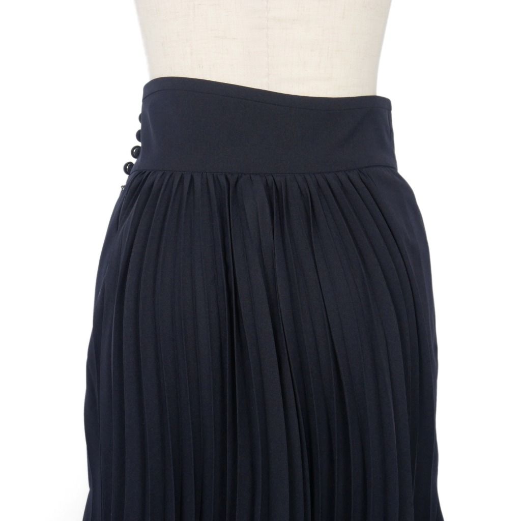 マメクロゴウチ Mame Kurogouchi 22AW カーブプリーツ フレア スカート