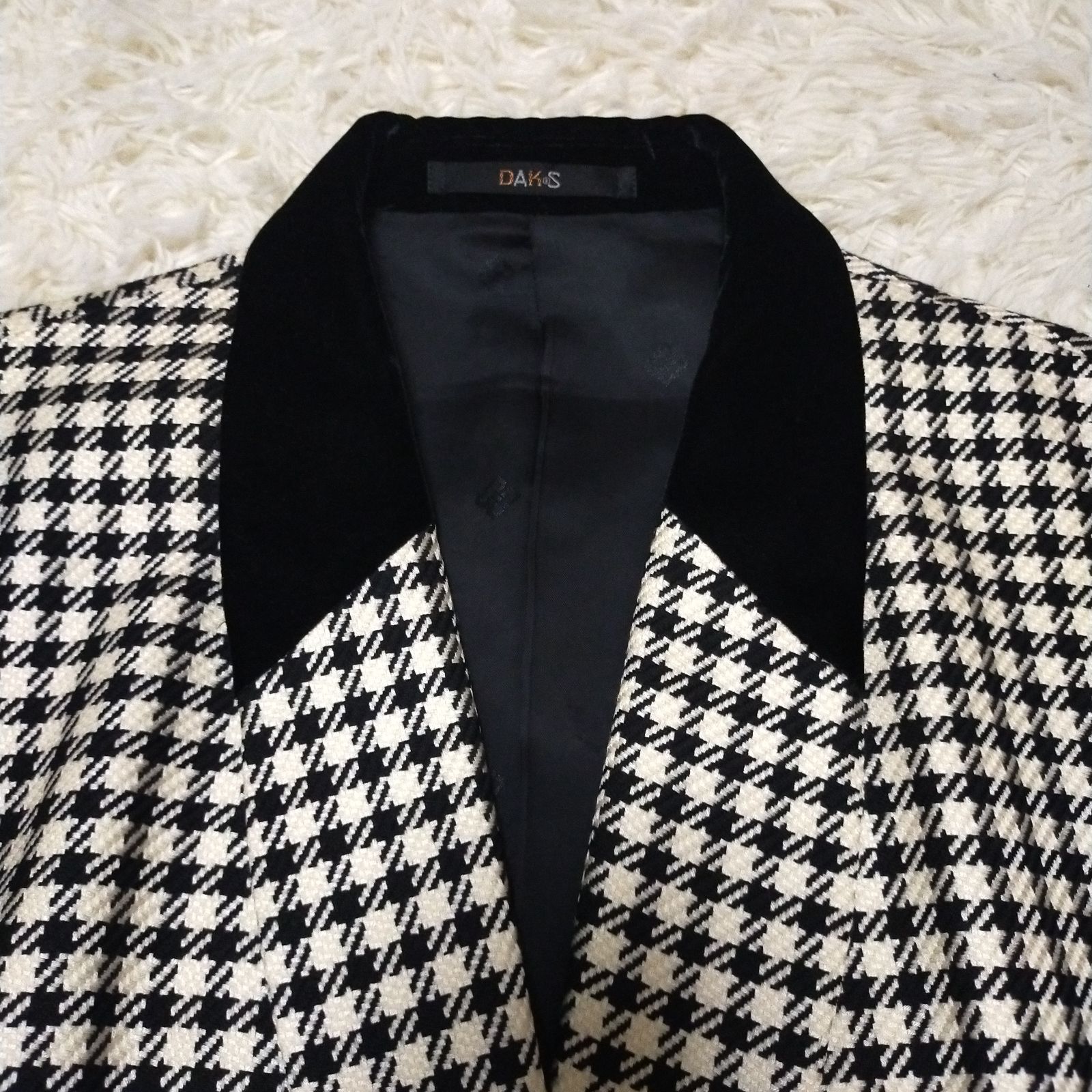 DAKS シルク 毛 セットアップ 千鳥格子 レディース スーツ スカート