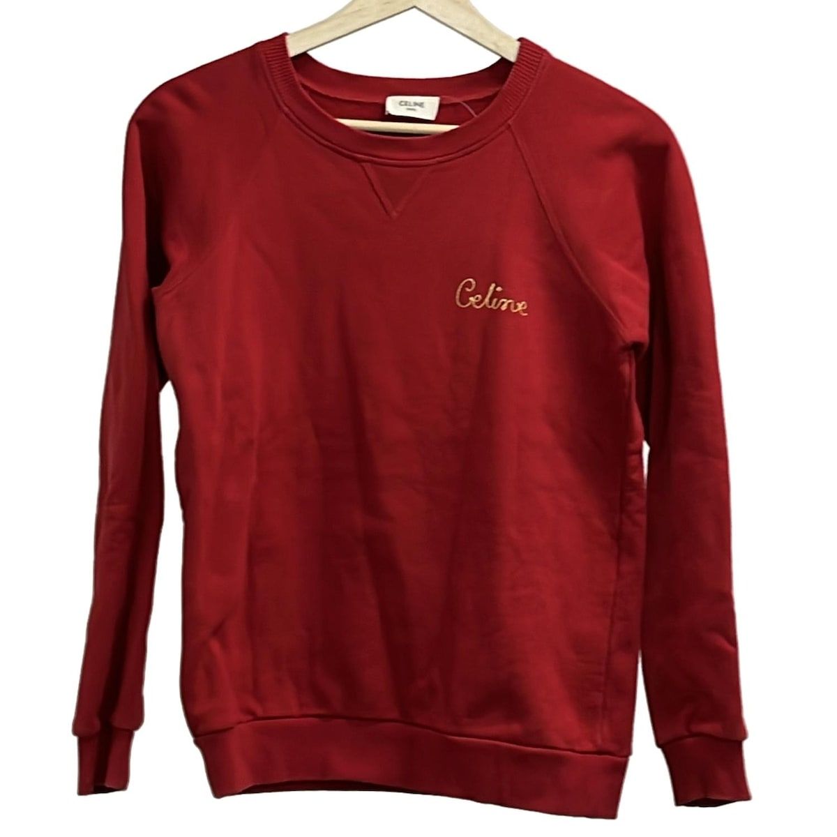 CELINE トレーナー　XSサイズ CELINE(セリーヌ) トレーナー サイズXS レディース美品 - レッド 長袖