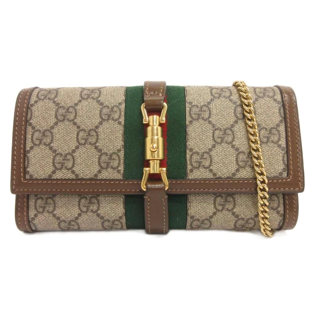 グッチ GUCCI ジャッキー チェーンウォレット GGスプリーム 長財布