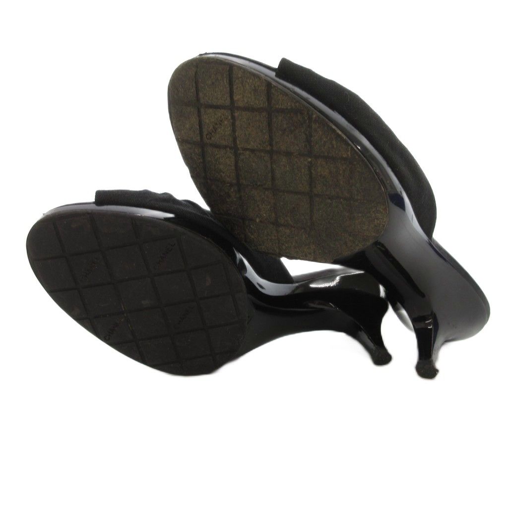 シャネル CHANEL ミュール カメリア ココマーク コンフォートサンダル