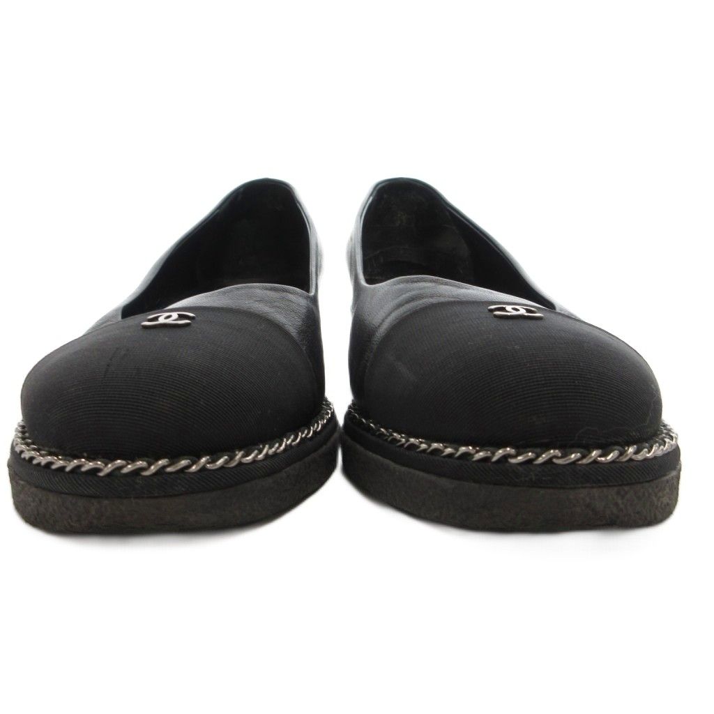 シャネル CHANEL ココマーク プラットフォーム ウエッジソールパンプス