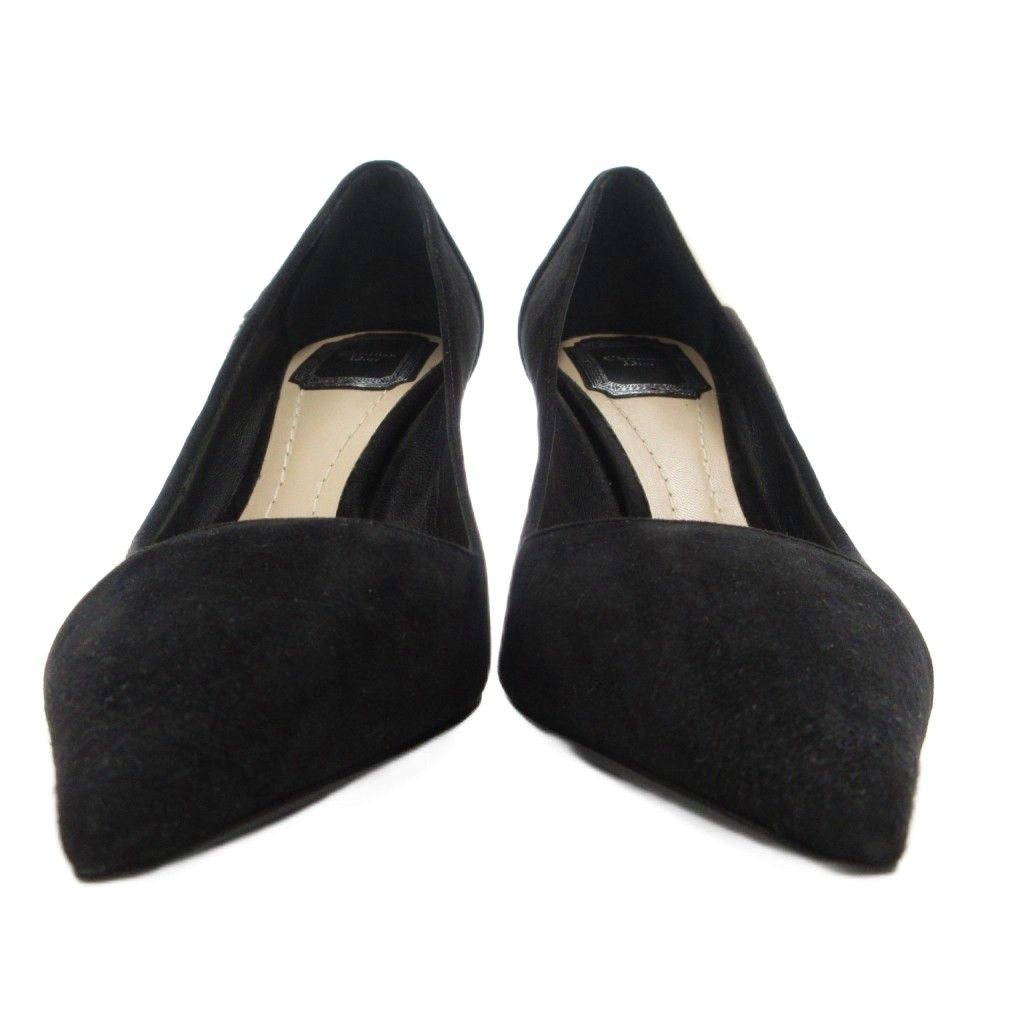 Dior ブラック ハイヒール ポインテッドトゥ Christian Dior クリスチャン・ディオール パンプス ファブリック