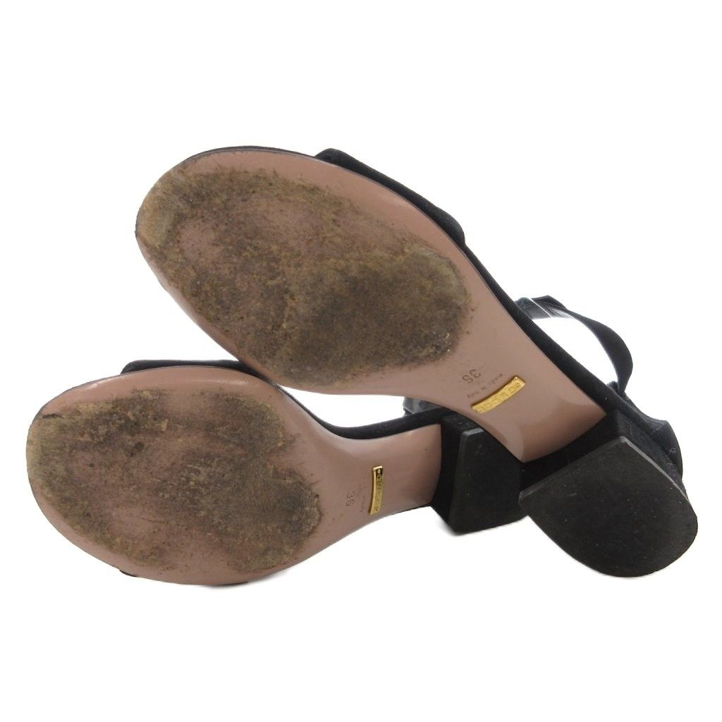 グッチ GUCCI ホースビット アンクルストラップサンダル ローヒール