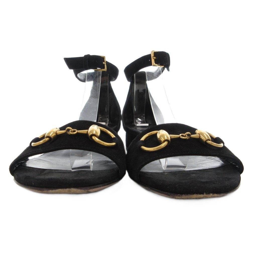 グッチ GUCCI ホースビット アンクルストラップサンダル ローヒール