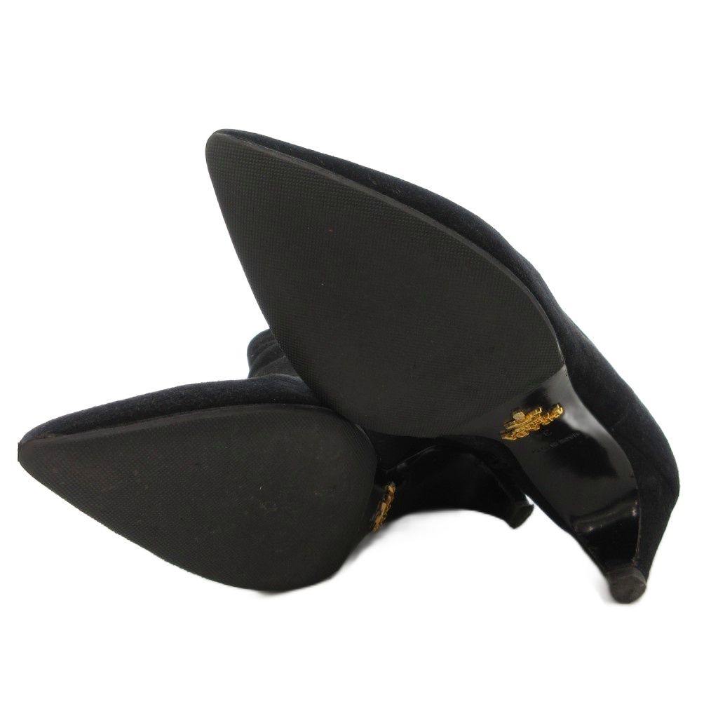 プラダ PRADA ブーティー ショートブーツ スエード ポインテッドトゥ