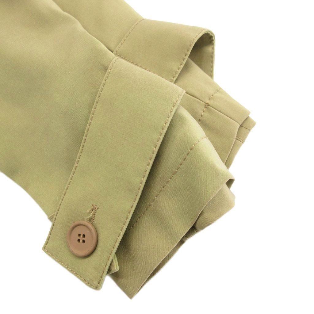 マルニ MARNI ロングステンカラーコート シルク混 44 カーキ /FF