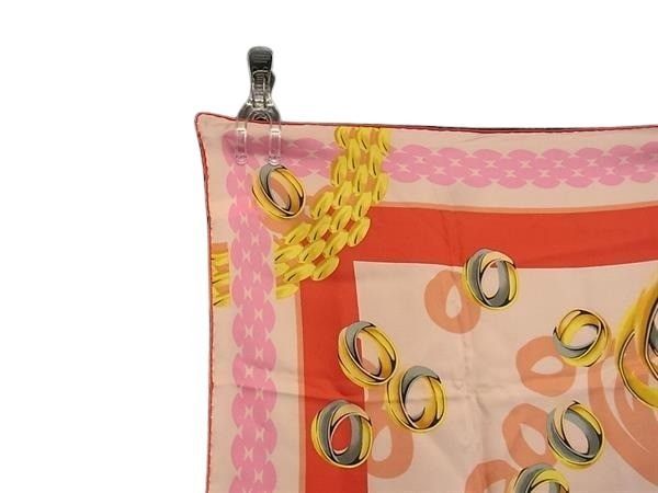 Cartier カルティエ スカーフ トリニティ マルチカラー シルク100