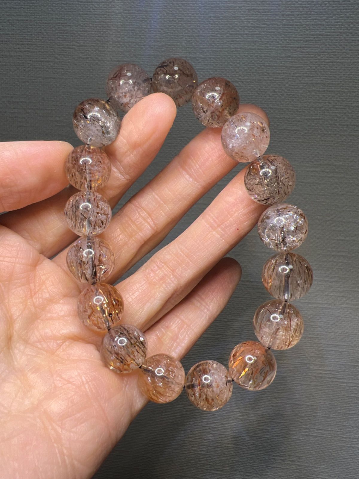 天然石 良品質 透明感 キラキラ 虹入り ブラックスーパーセブン