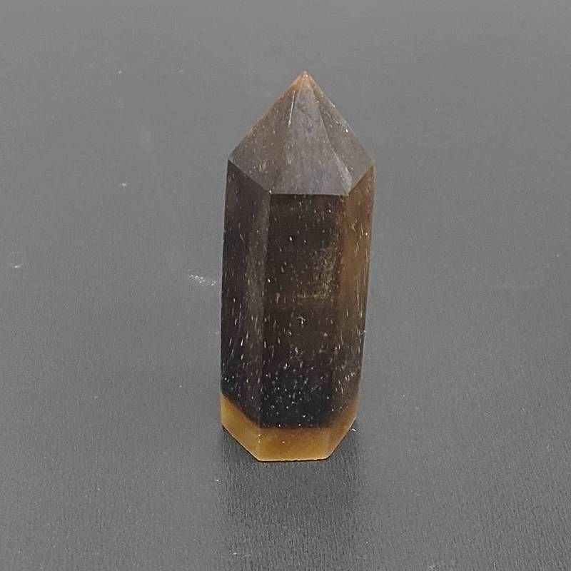 196:【金運と決断力を高める虎目石】タイガーアイ 六角柱ポイント 高さ