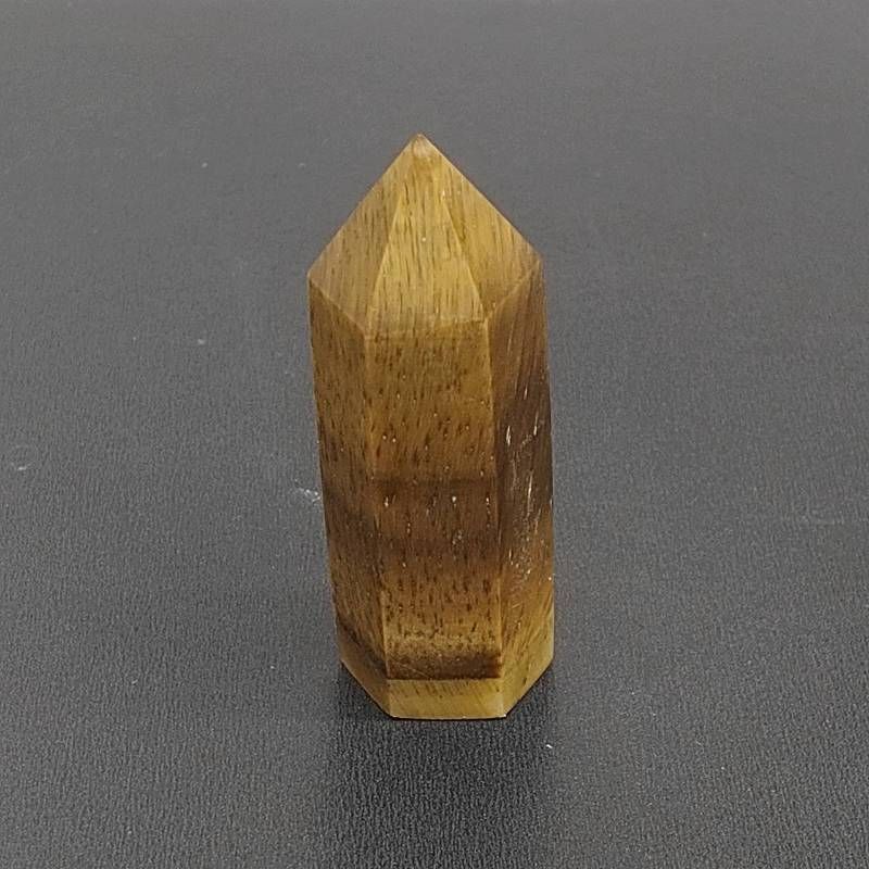 196:【金運と決断力を高める虎目石】タイガーアイ 六角柱ポイント 高さ