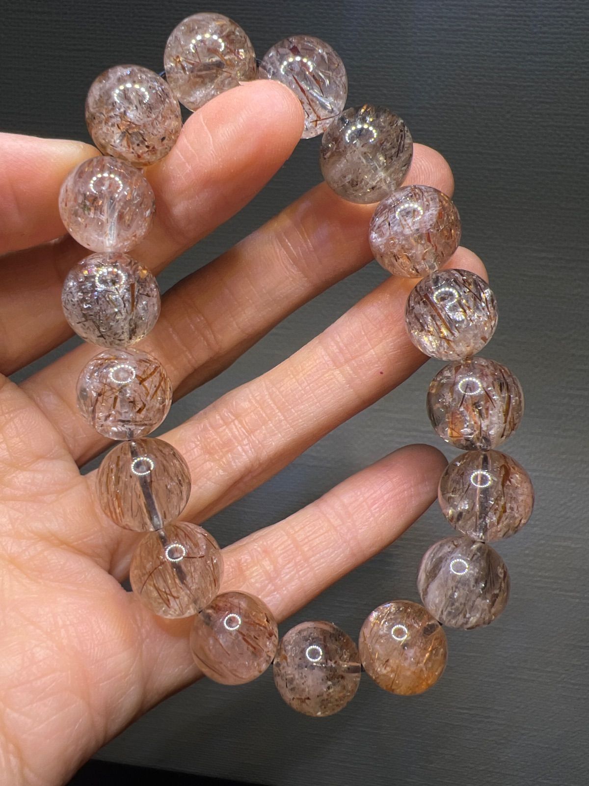 天然石 良品質 透明感 キラキラ 虹入り ブラックスーパーセブン