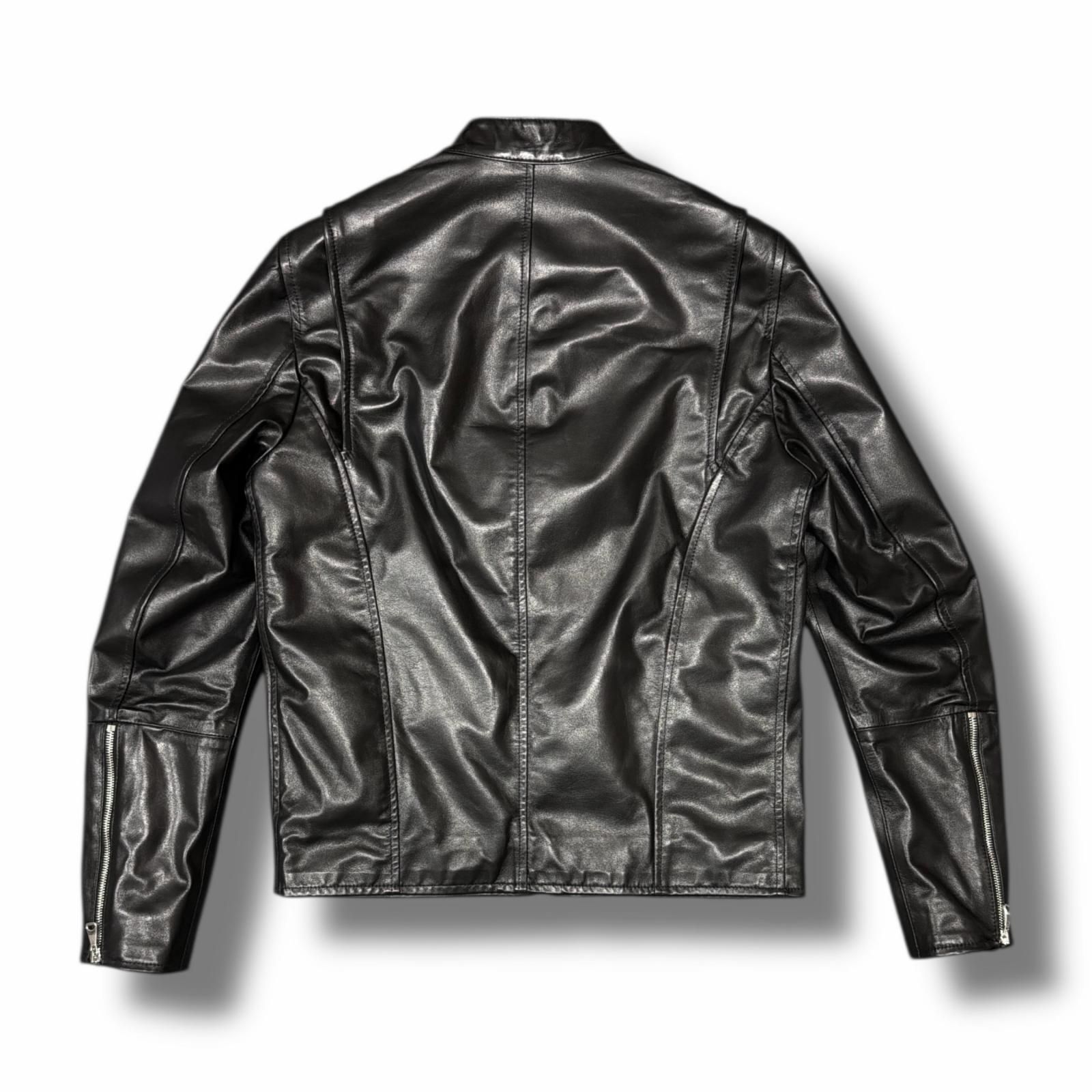 ◆新品◆EMMETI◆KELSO／ケルソ◆ライダース◆羊革◆46◆国内正規品 EMMETI (エンメティ) KELSO (ケルソ) NAPPA CERATA (ナッパチェラータ