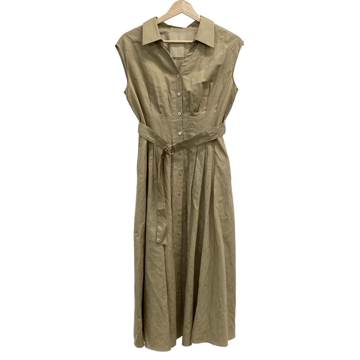 ANAYI(アナイ) ワンピース サイズ36 S レディース美品 - ベージュ 開襟