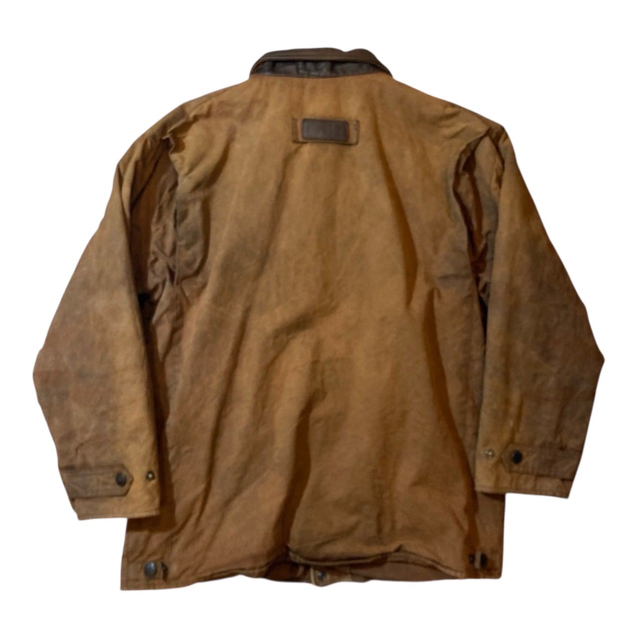 barbour バブアー オイルド レザージャケット 80s 90s ブラウン BARBOR oiled jacket leather piping brown / バブアー オイルド