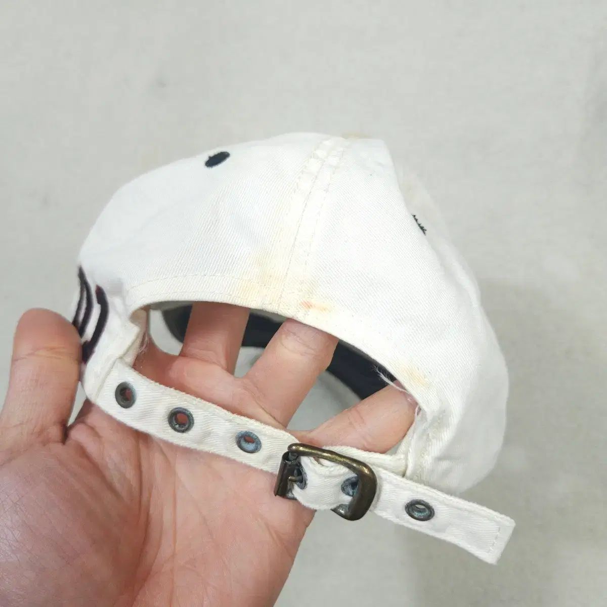 レア Polo Sport ベースボールキャップ ホワイト/ネイビー 90s レア Polo Sport ベースボールキャップ ホワイト/ネイビー 90s