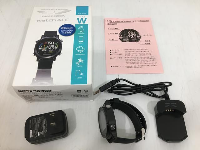 未使用品 朝日ゴルフ EAGLE VISION watch ACE EV-933 EAGLE VISION 日本正規品 アサヒゴルフ watch ACE EV-933 BK GPS ナビ