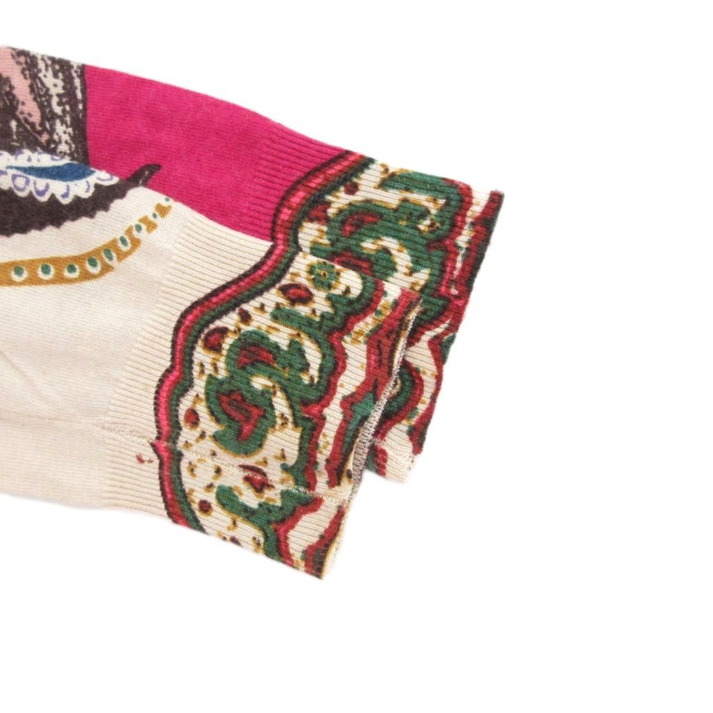 エトロ ETRO カシシルニット カットソー ペイズリー柄 カシミヤ シルク