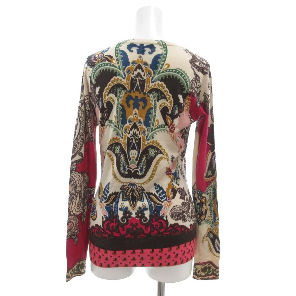 エトロ ETRO カシシルニット カットソー ペイズリー柄 カシミヤ シルク